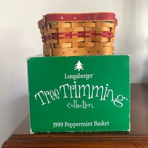 Longaberger Peppermint tree trimming basket